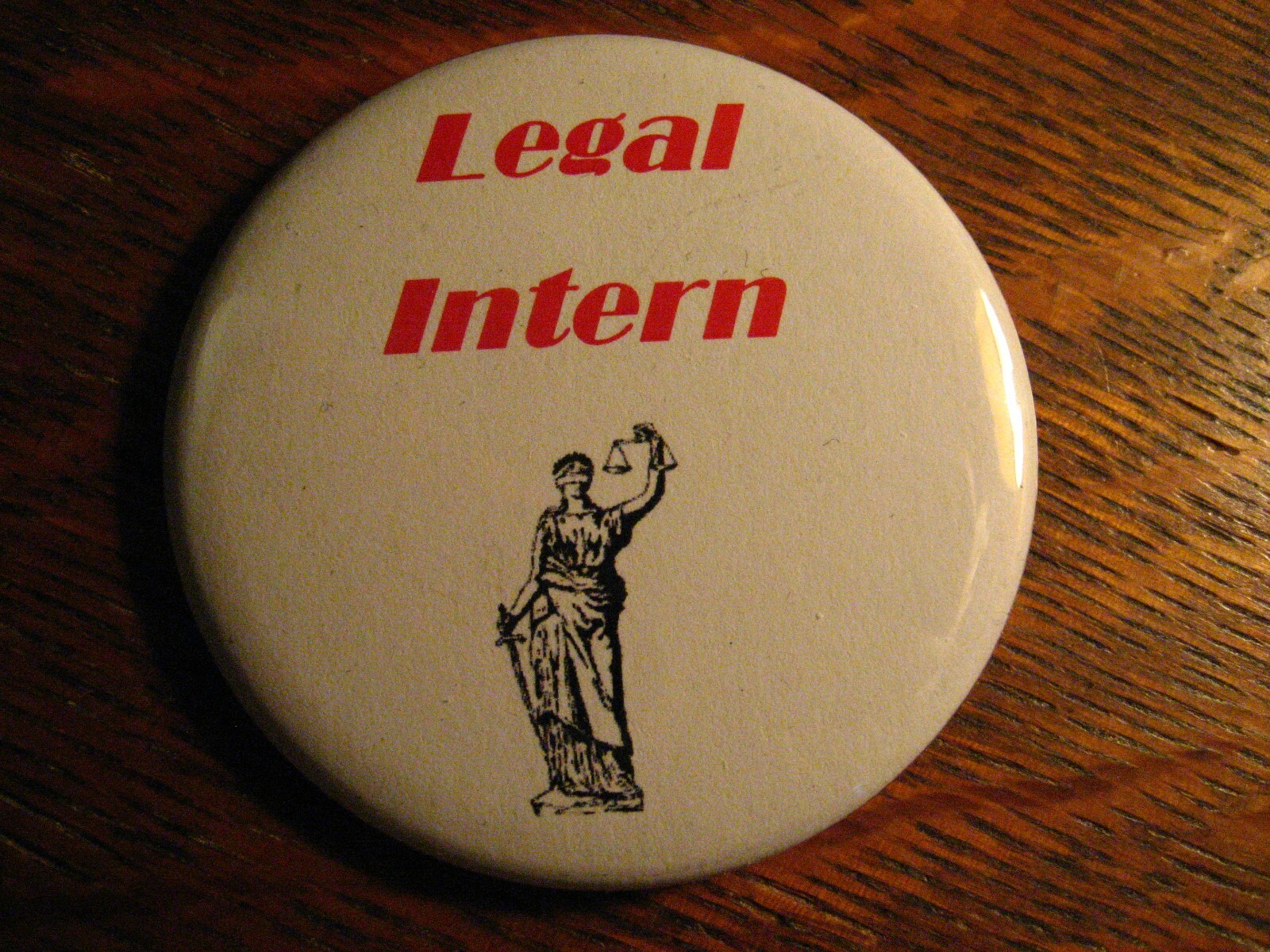 Legal Intern Lapel Pin – Future Lawyer Attorney Internship Lady Justice Button
