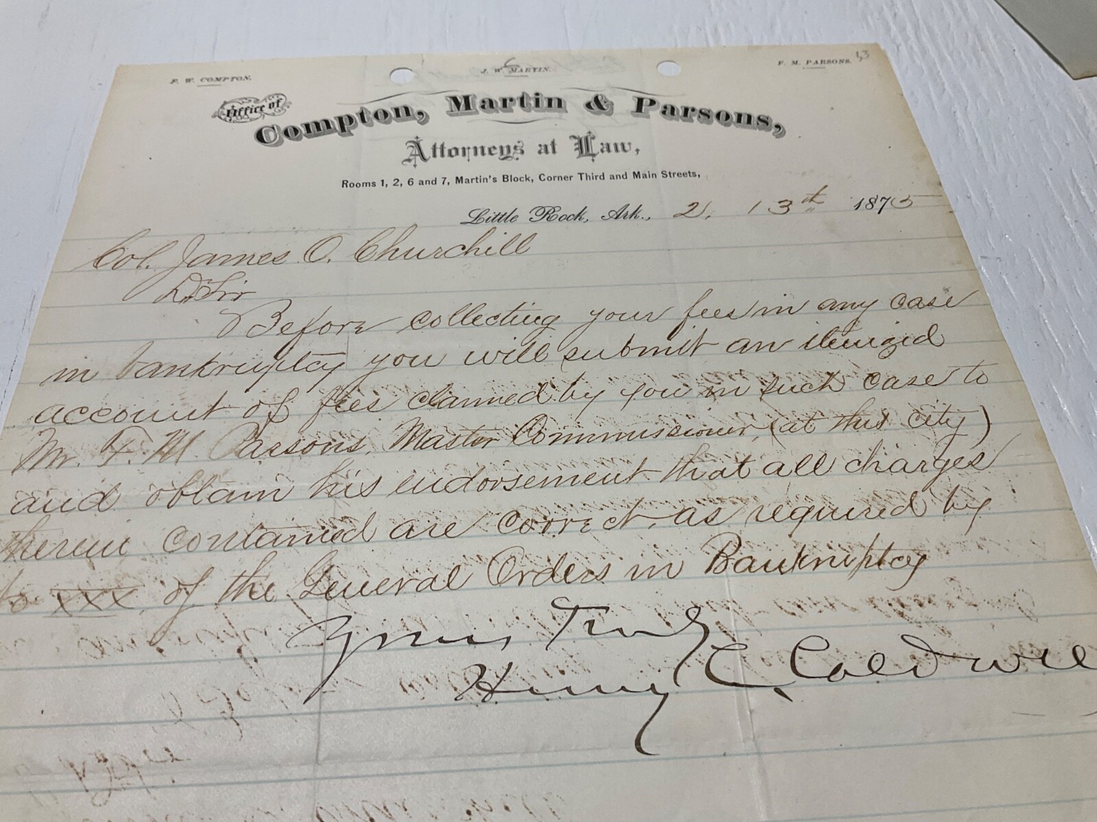 ARKANSAS LOT 4 DOCUMENTS CIVIL WAR TO 1909 BANKRUPTCY CHILDREN CIVIL SUIT @312