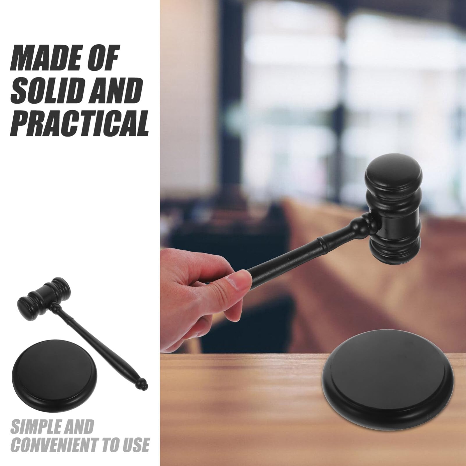 1 Set Gavel and Block Set Wooden Judge Hammer Gavel Sound Block Court Hammer …