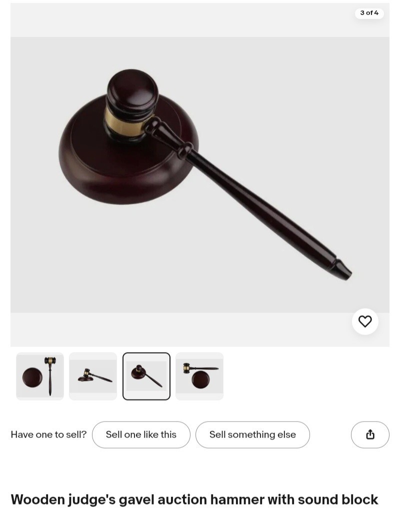 1 Set Gavel and Block Wooden Judge Hammer Gavel Sound Block Court Hammer Judge