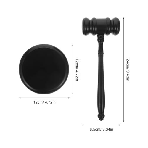 Mini Wooden Gavel & Block Set – Judge Court Hammer Costume Prop for Meetings & P