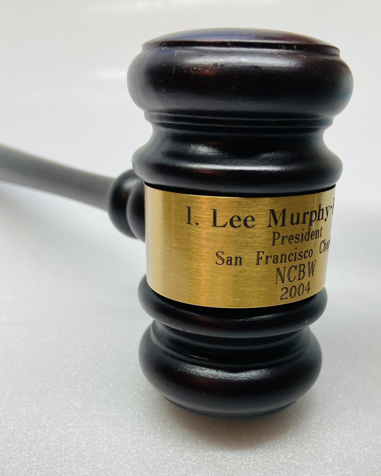 Rare NCBW President Mahogany Wood Gavel 2004 Commemorative Gift USA Made 23