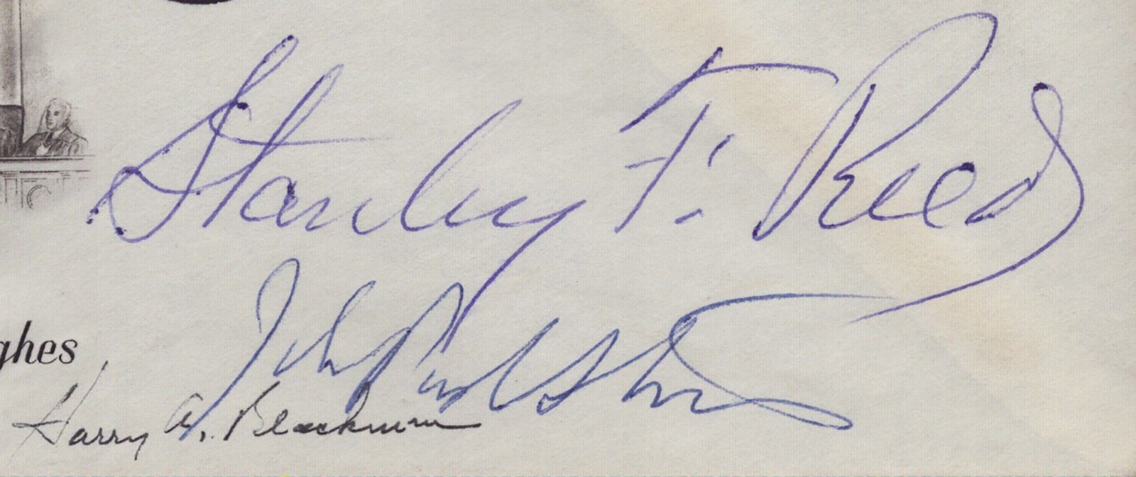 STANLEY F. REED – FIRST DAY COVER SIGNED WITH CO-SIGNERS