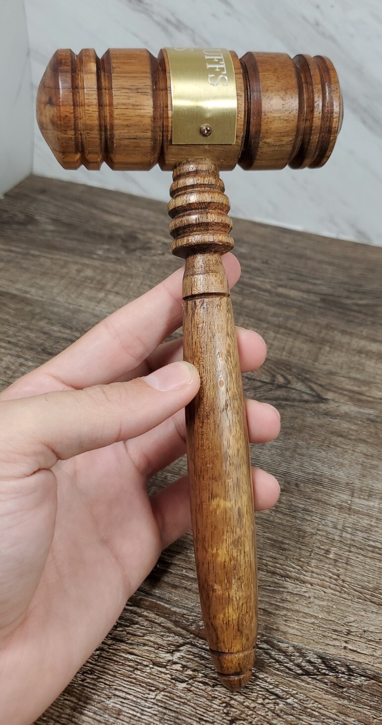 ☆Vintage☆ ~Wooden Gavel Courthouse Auctioneer Judge Kids Size 8″ Height~ ☆