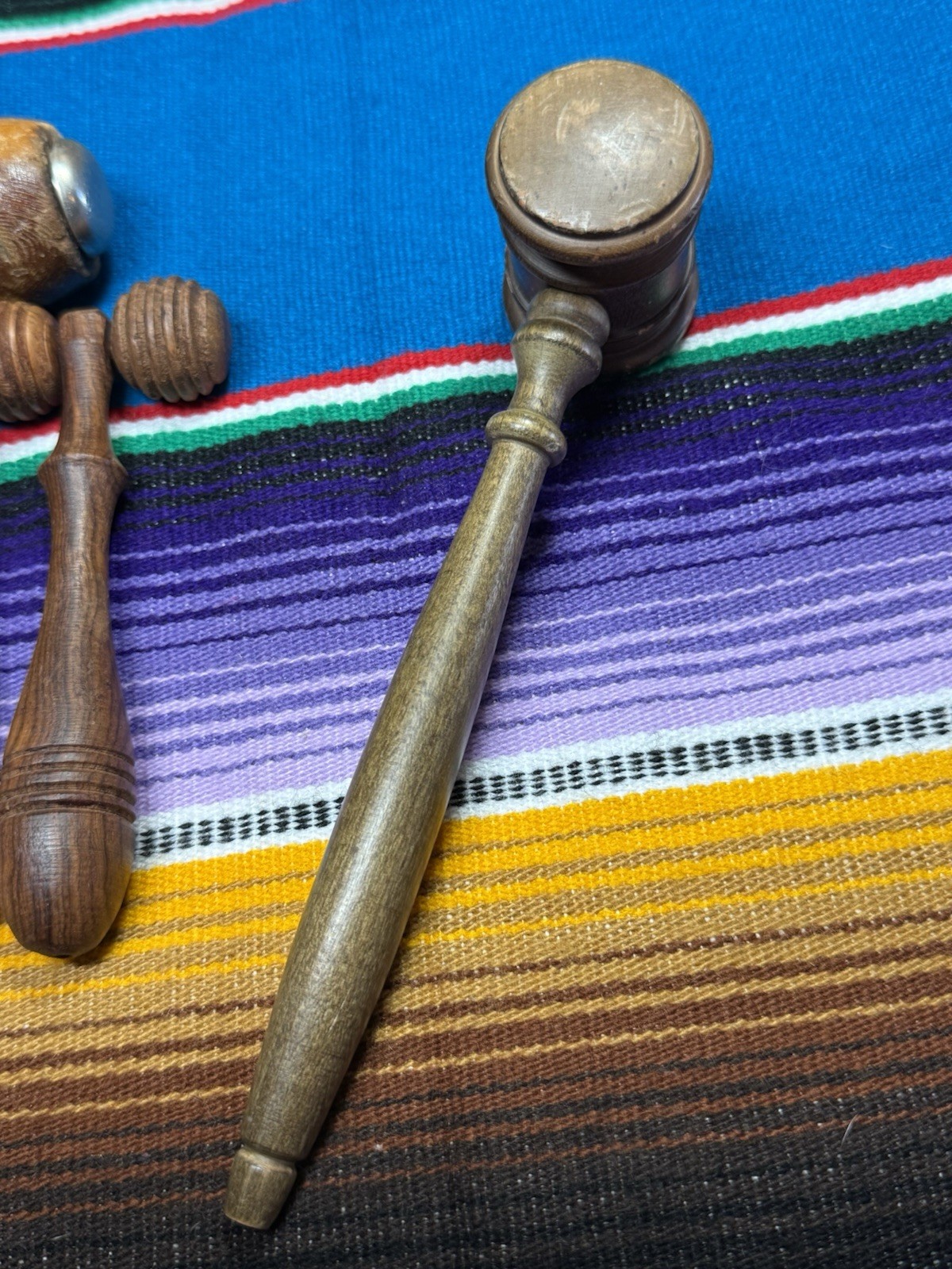 Vintage Wooden Gavels Set of 3
