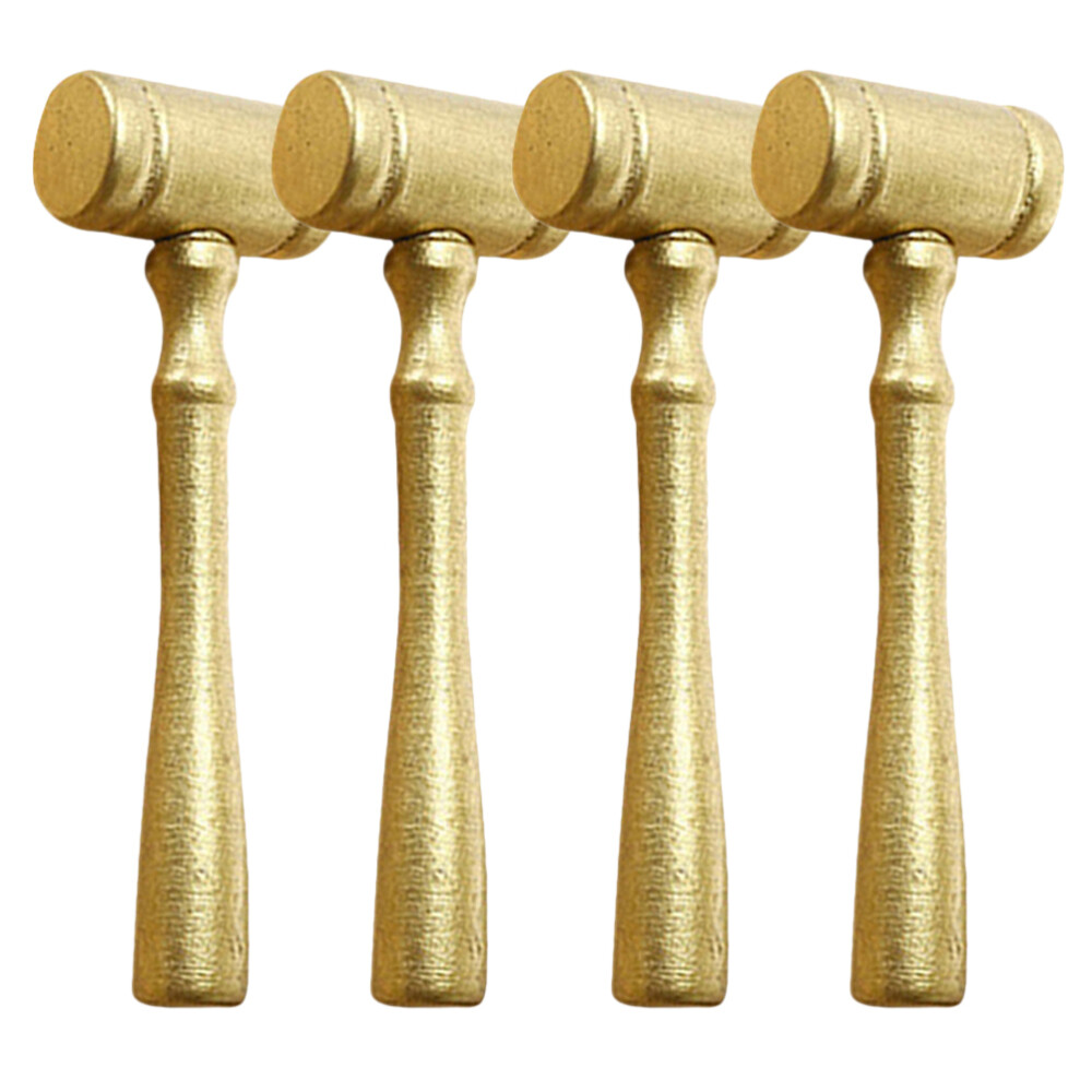 4pcs Small Gavel Judge Wooden Gavel Plaything Party Costume Hammer for Kids
