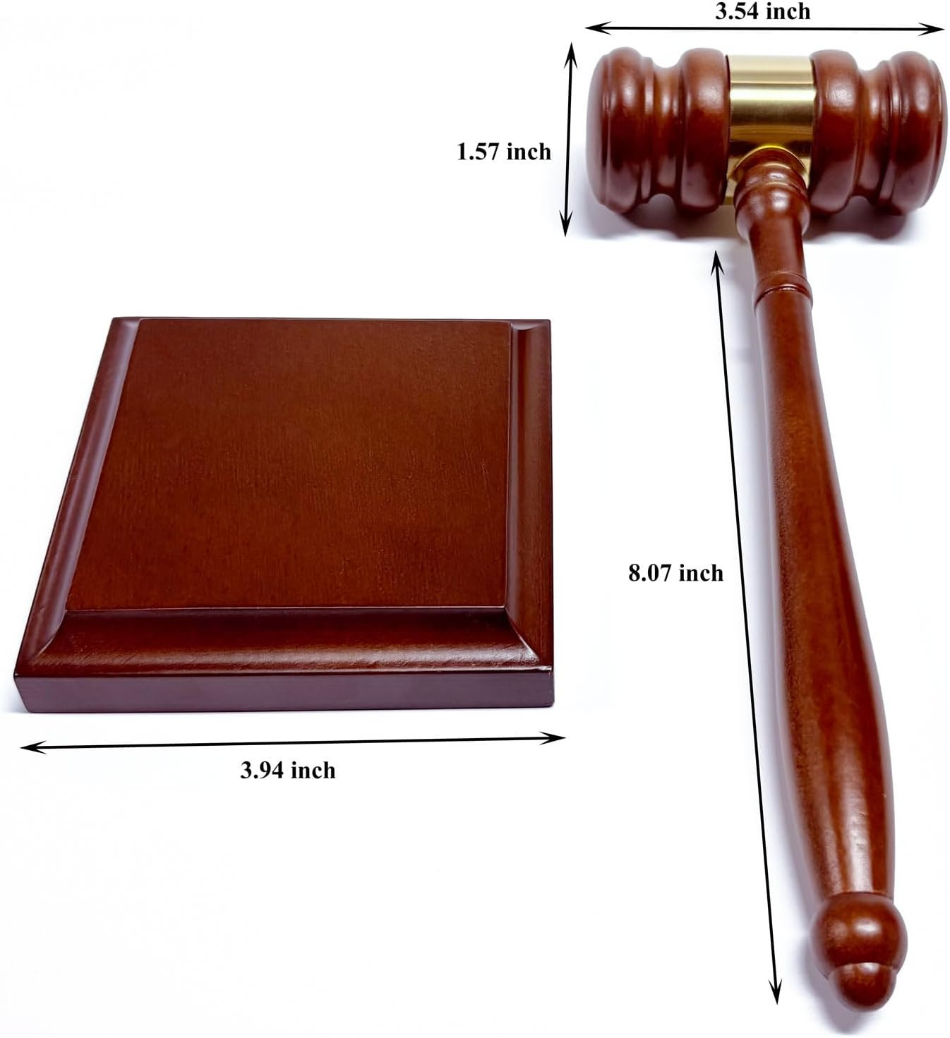 Handmade Wooden Gavel and Block Set Perfect for Lawyer Judge Auction Sale,Gifts