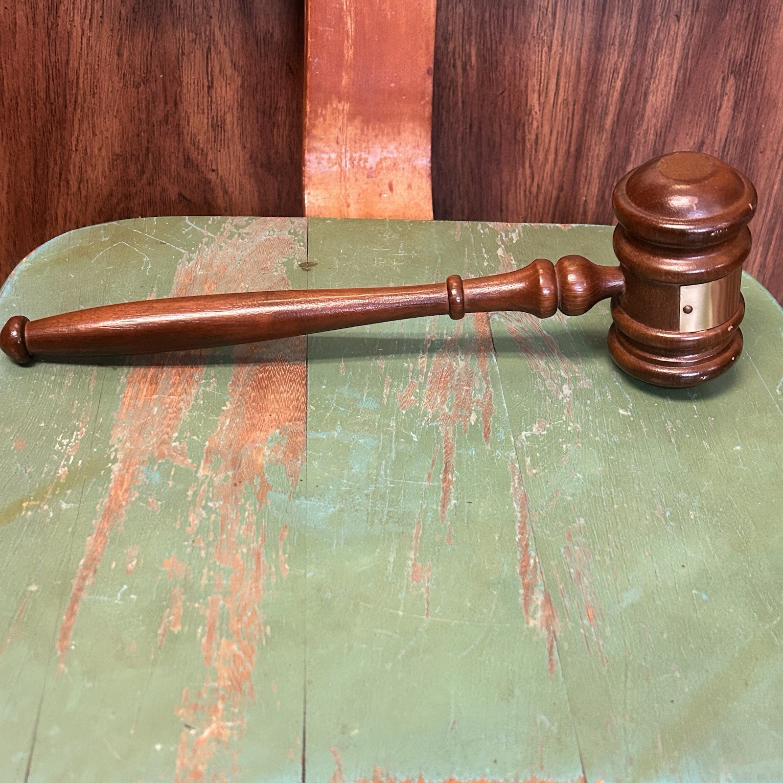 Vintage Wooden Gavel Auctioneers Judges 1967 Inscribed