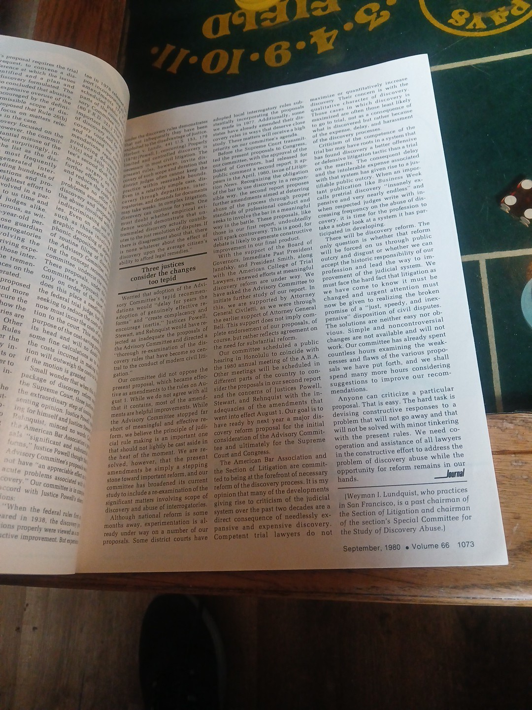 Vintage American Bar Association Journal September 1980