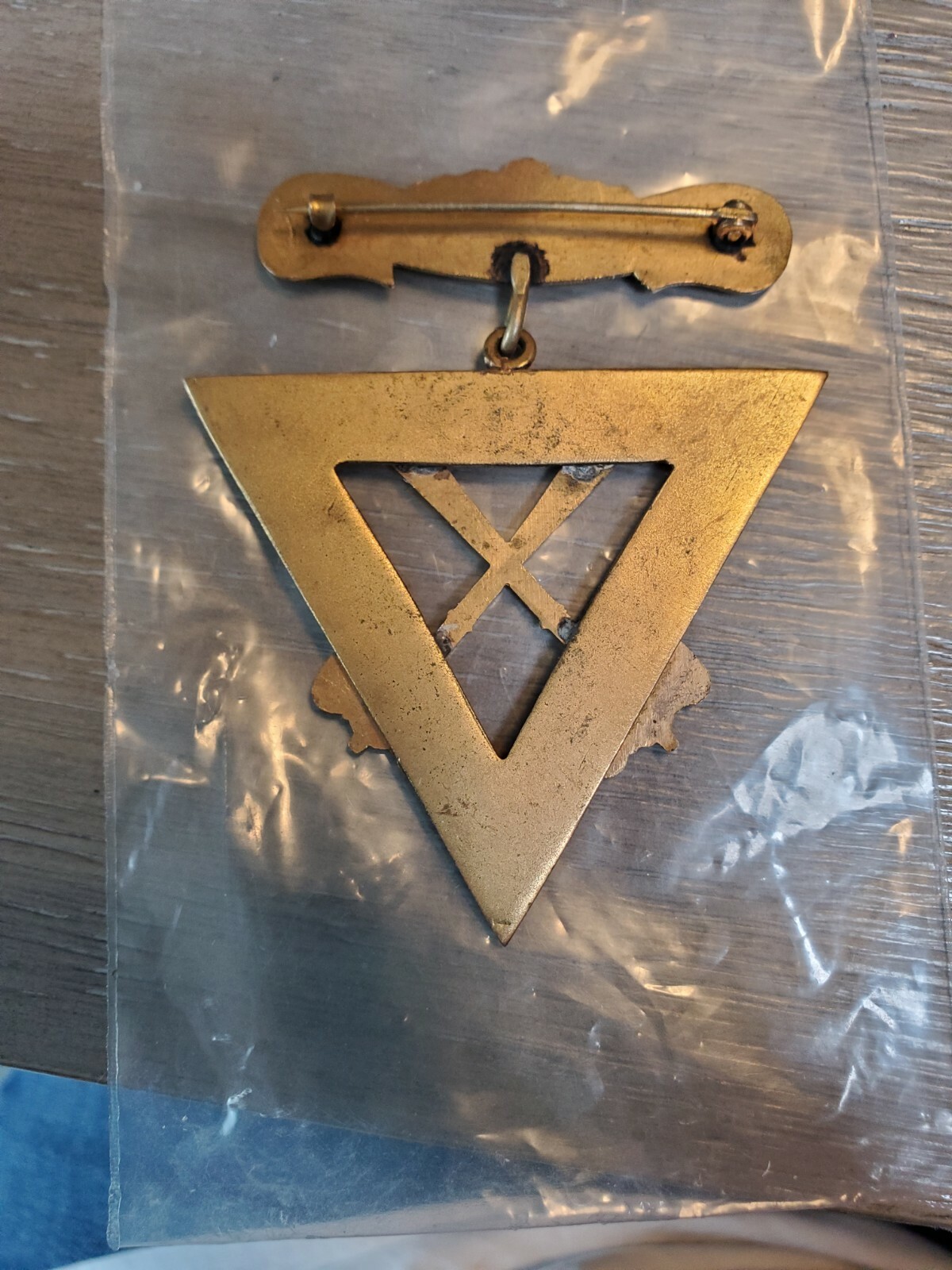 Antique Judge P.W.C. FHL Brass Etched Pin