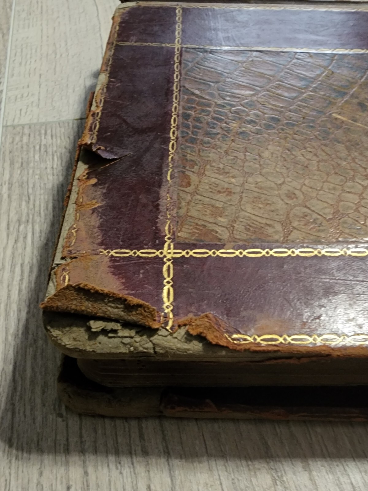 1928 CLINTON COUNTY MISSOURI LEATHER BOUND WITNESS AFFIDAVIT FEES COURT LEDGER