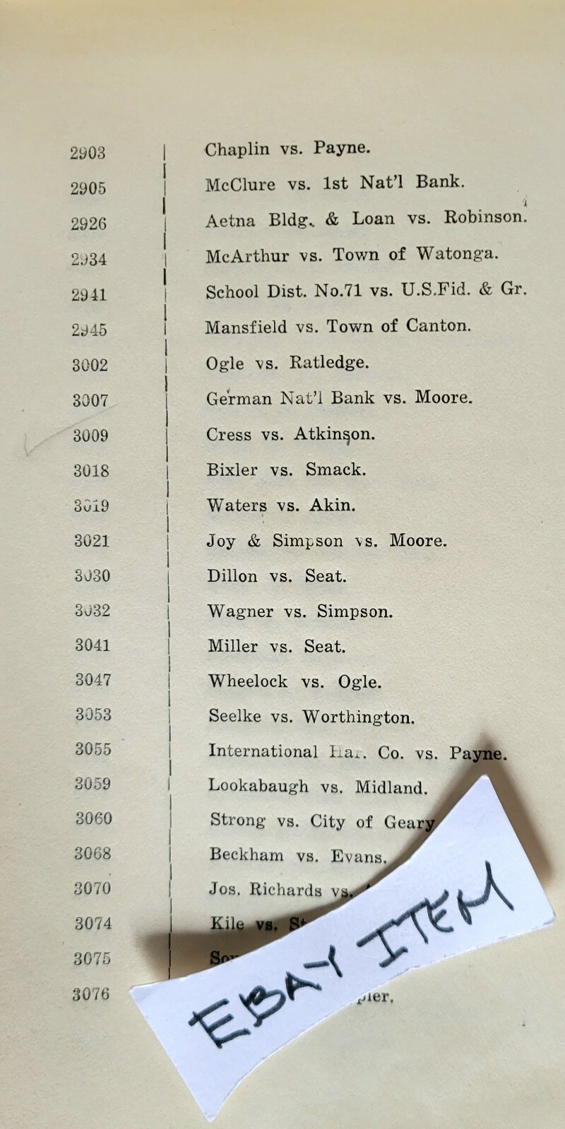 1920 BLAINE COUNTY OK. COURT CALENDAR THOMAS A. EDWARDS DISTRICT JUDGE