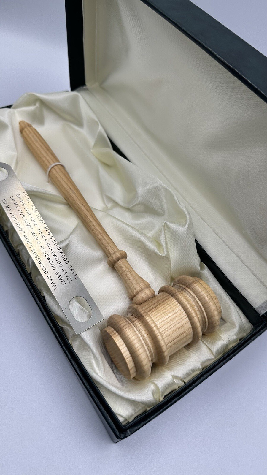 Premium Rosewood Gavel Set in Satin-Lined Presentation Box – 10.5″