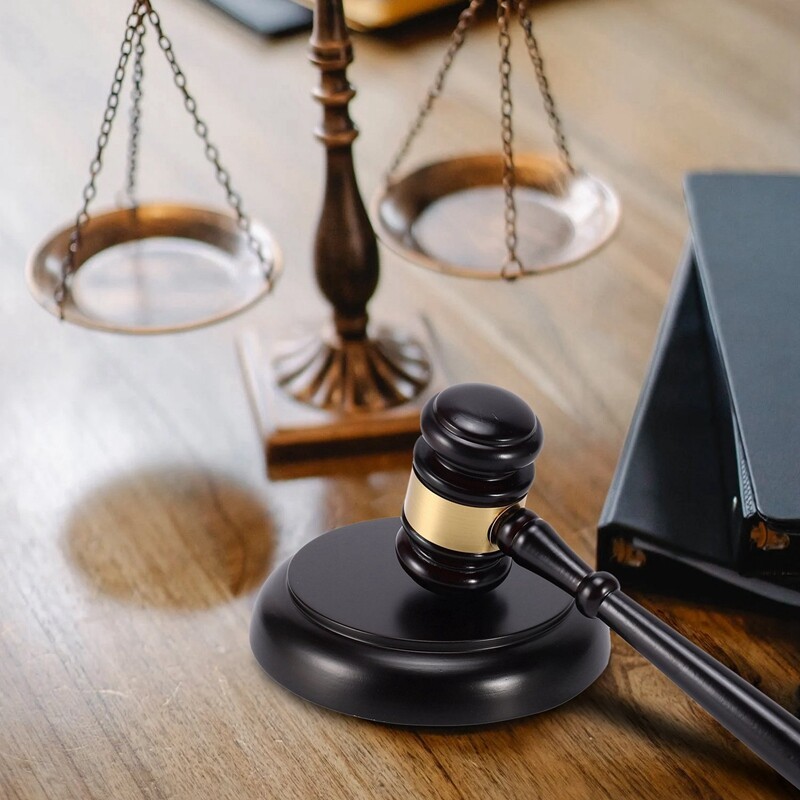 Wooden judge’s gavel auction hammer with sound for attorney judge auction2346