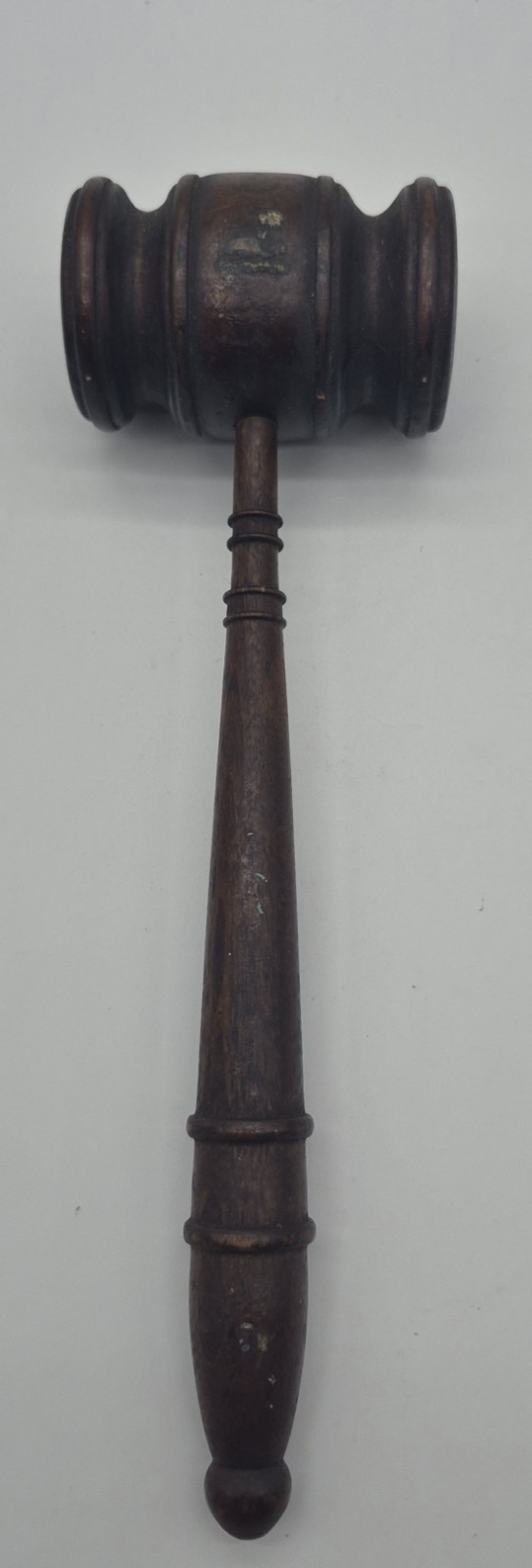 Vtg Gavel Dark Wood Mallet Auctioneer Judge Courthouse Desk Decor 9.5″ Length