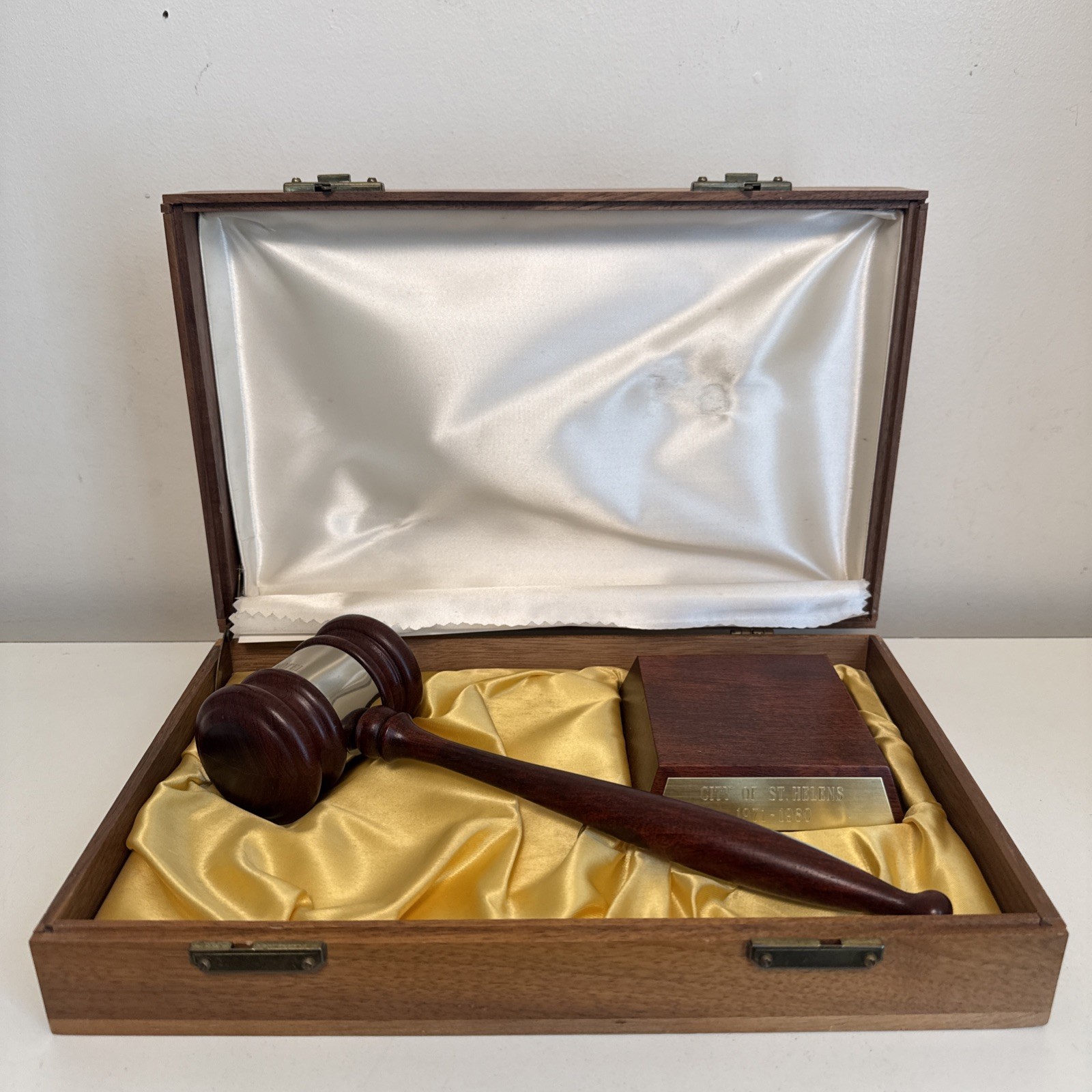Vintage Judges Gavel St Helens Oregon Mayor Award 1971-1980