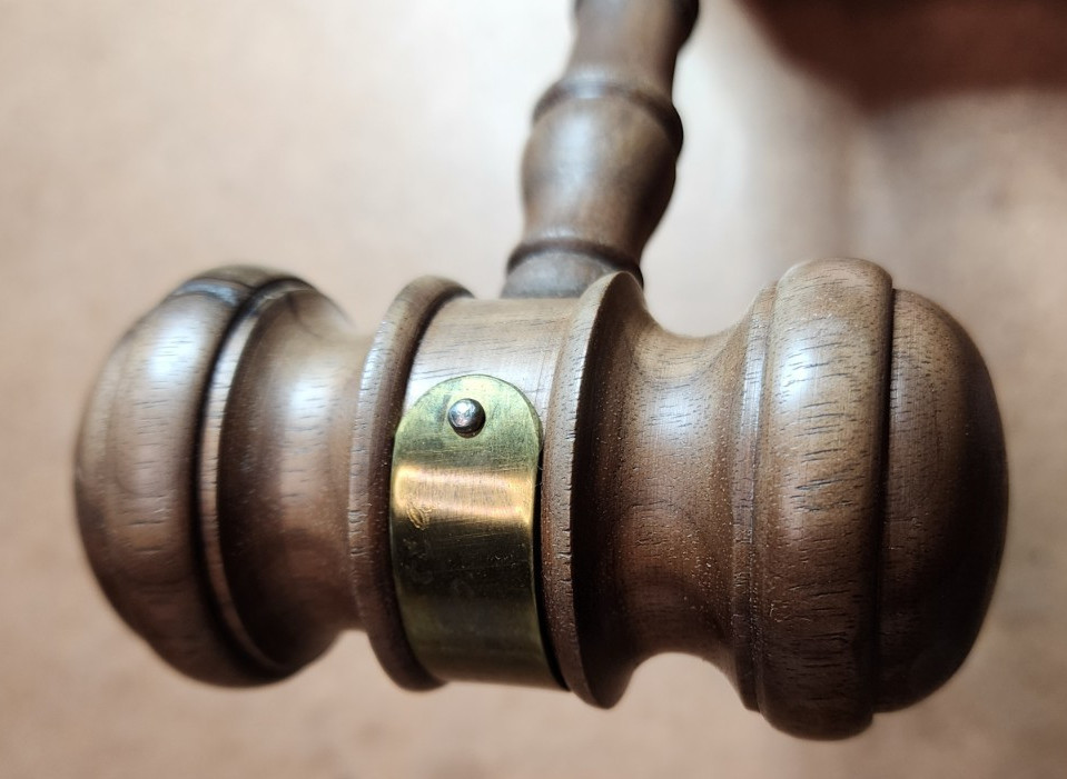 2 Vtg Wood GAVELS From the Original Fresno County Courthouse 1877-1966, Calif.