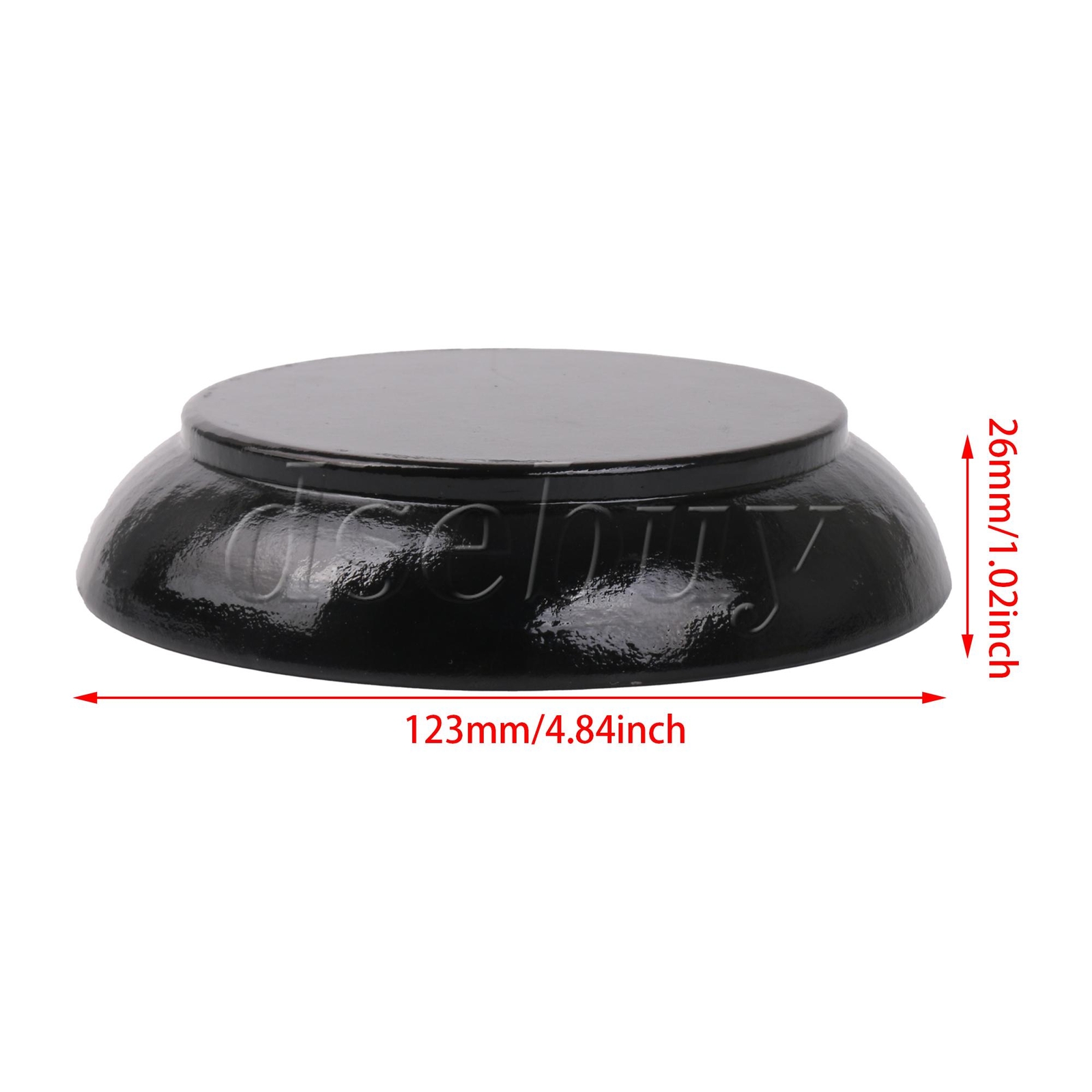 Wood Judge Gavel Sound Block Base for Company Student Black Round 4.84″x1.02″