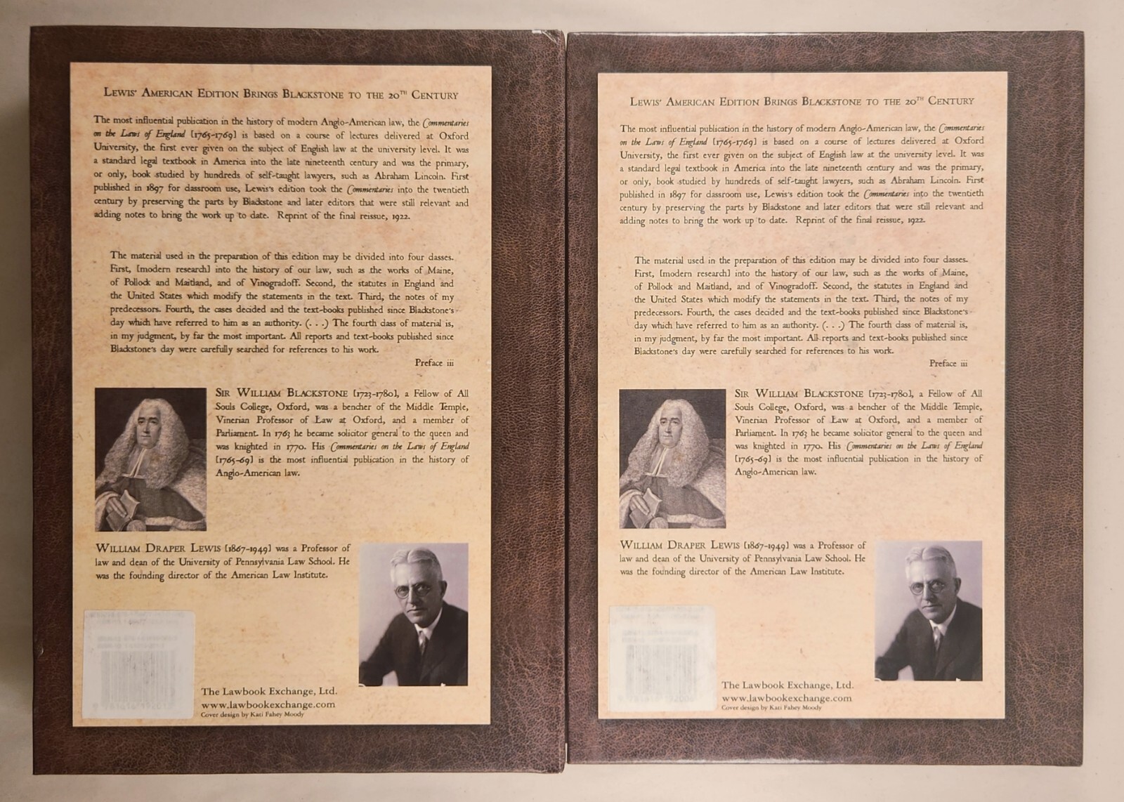 Blackstone’s Commentaries Lewis’ Reference American ed. Lot of 3 of 4 vol Set