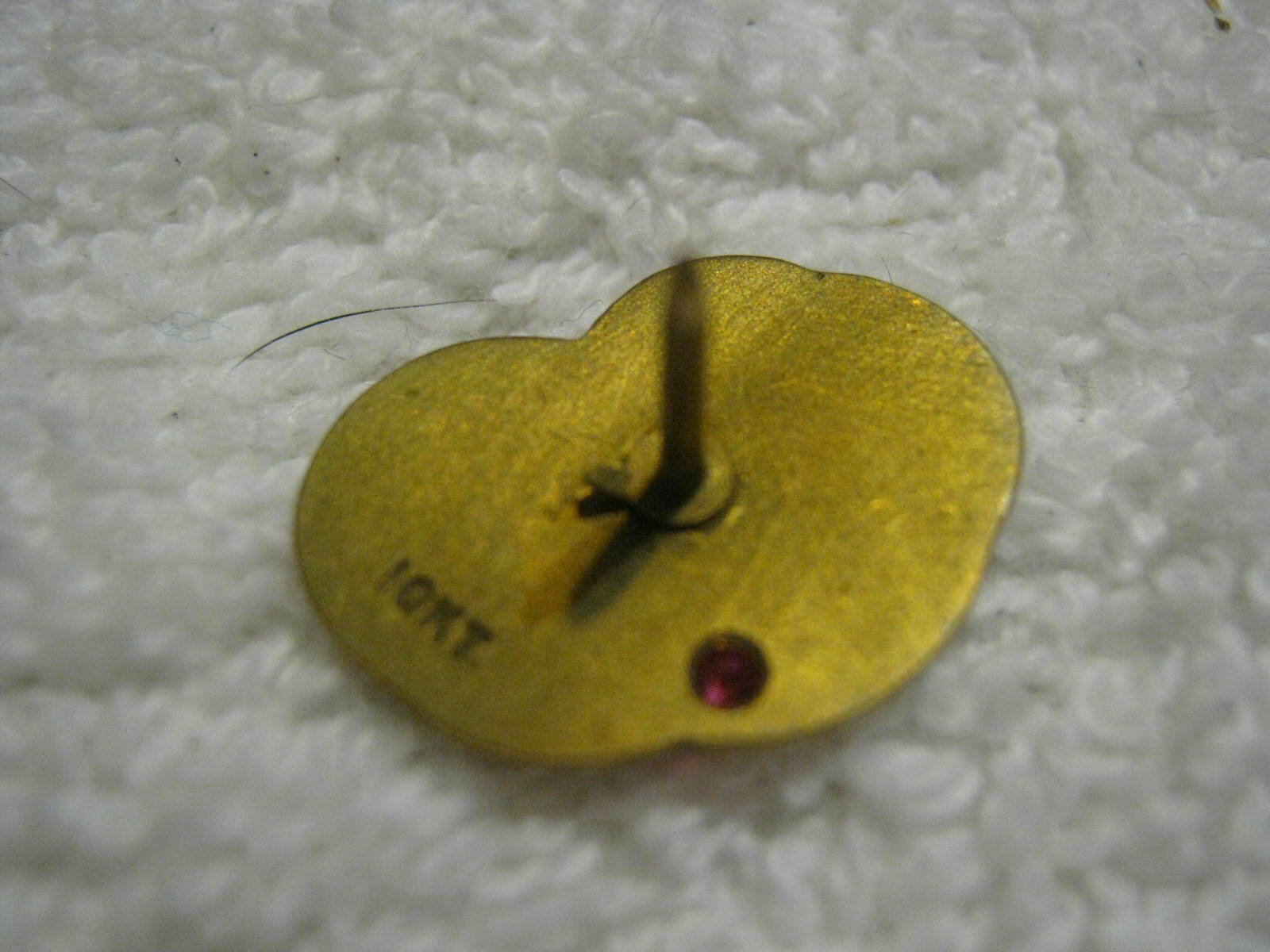 Pre-1997 DADE COUNTY CIRCUIT COURTS 20 Year 10KT Gold & Ruby Service Pin w/ Box