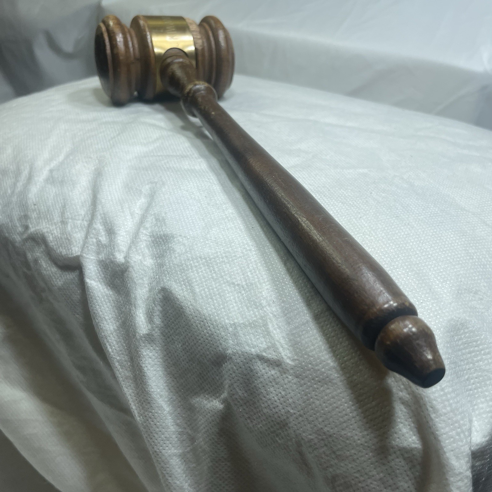 Vintage Kiwanis Wood Gavel Rare Authentic Blue Gold Seal 1.75″ Diameter 10″ Long