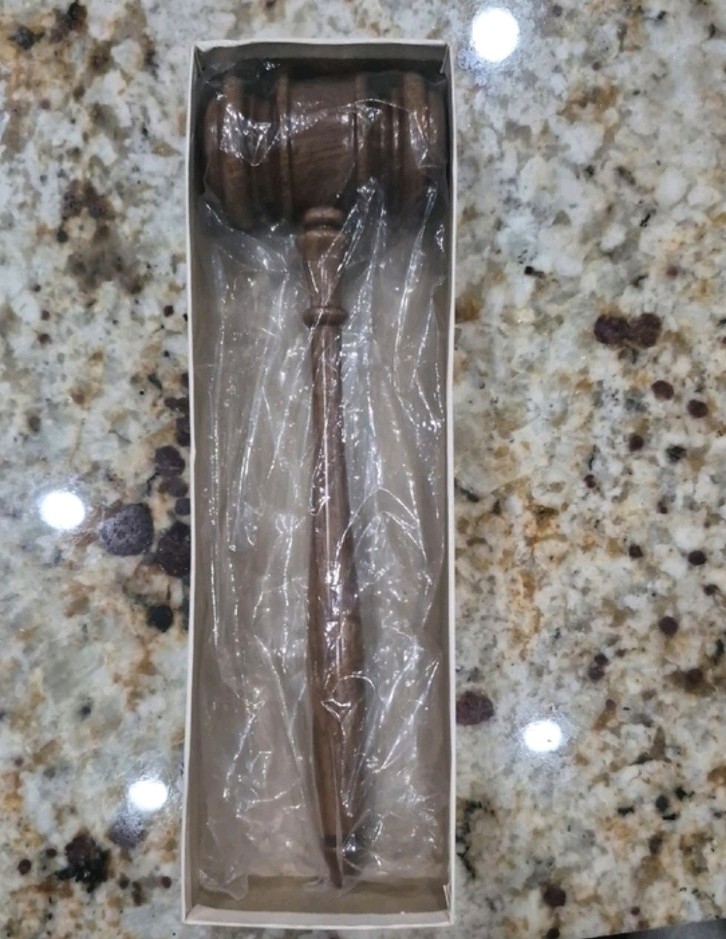 Vintage Wooden Gavel & Sound Block Set New In Boxes Deadstock By CR Gibson
