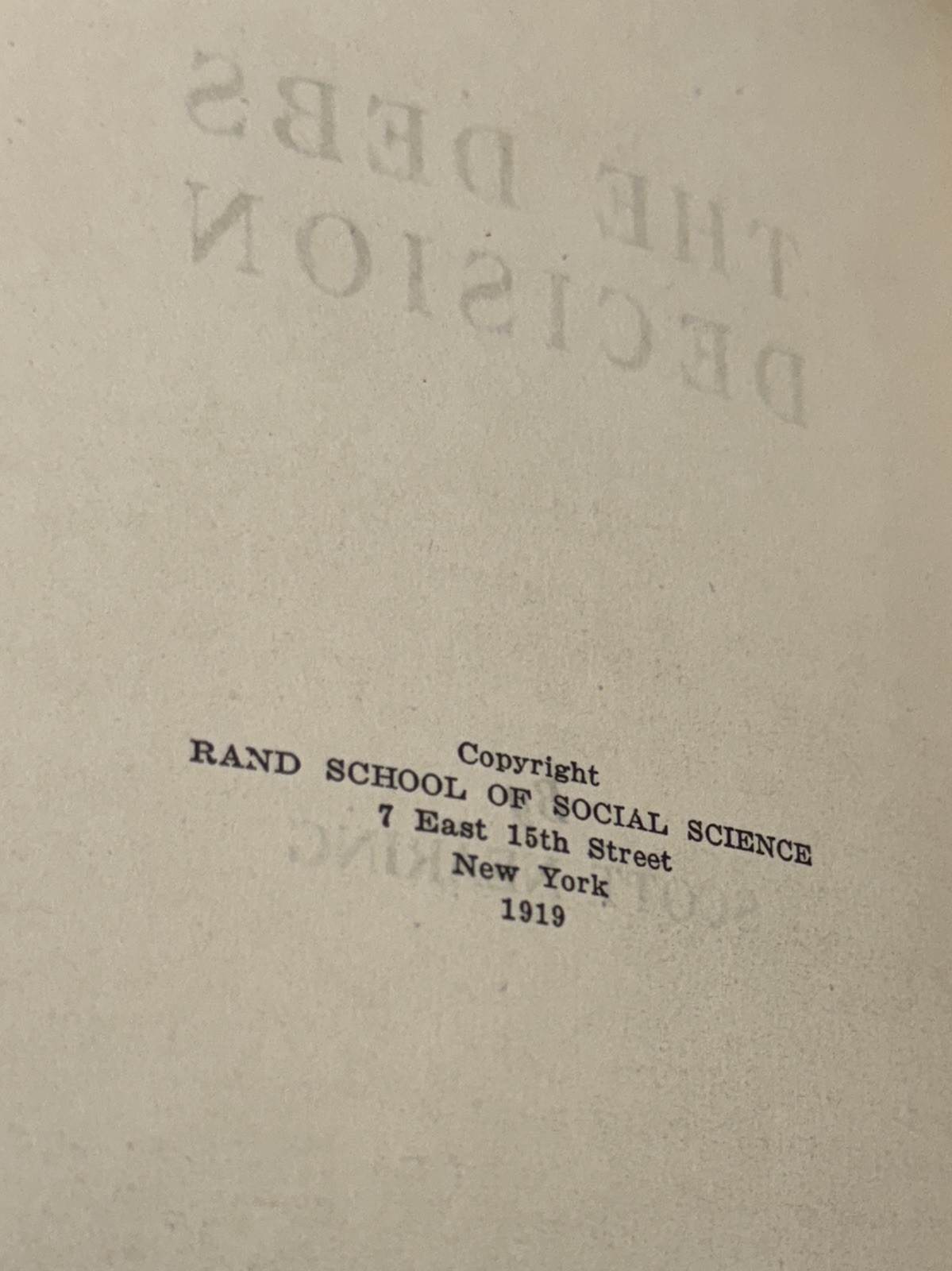 VTG Debs Decision Scott Nearring 1918 Marxist Communist