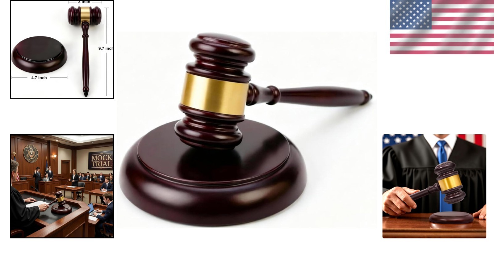 Professional Wooden Gavel Set – Clear Strike, Ergonomic Grip
