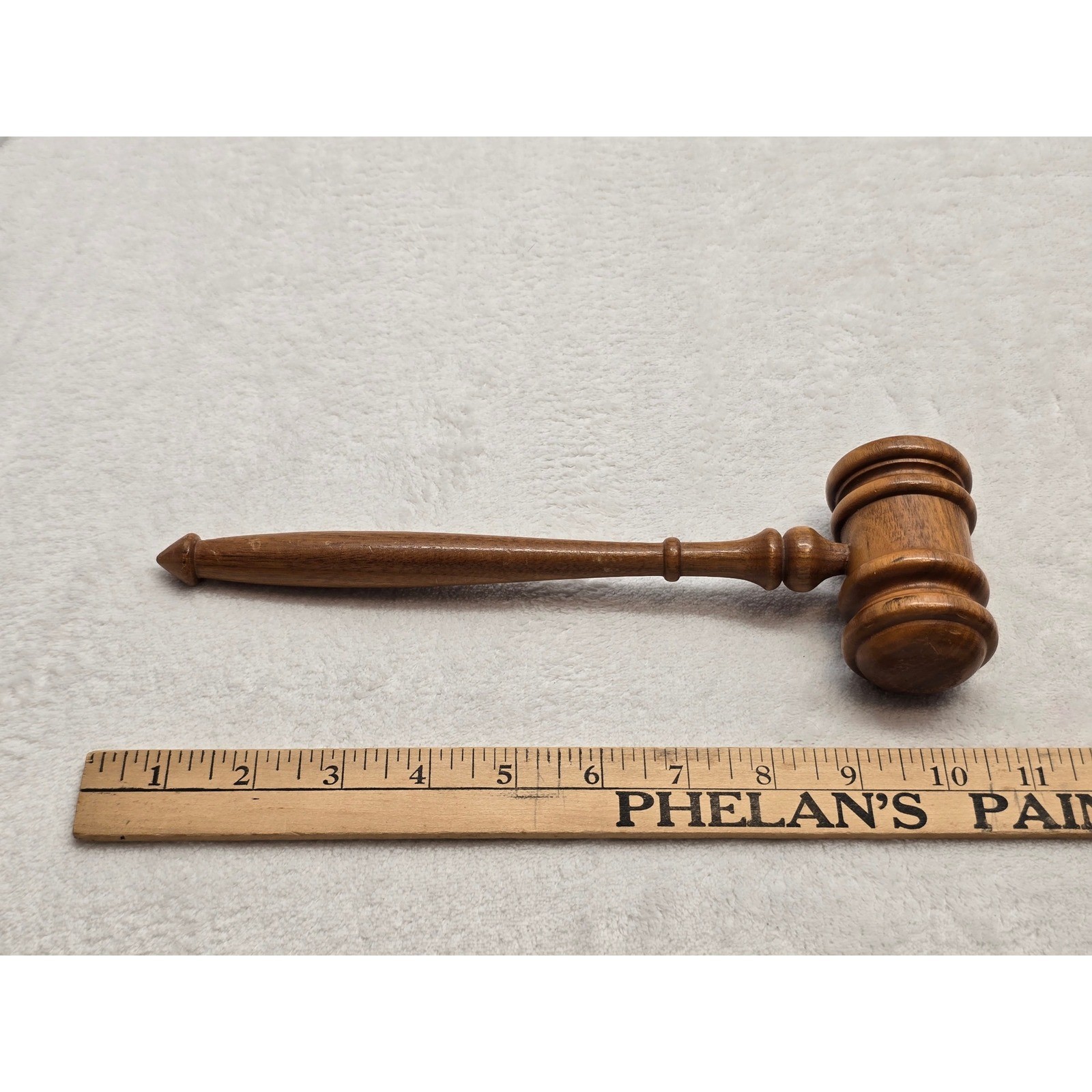 Handcrafted Wooden Judge Gavel Auctioneer Mallet Legal Decor Brown 10.5 Inch