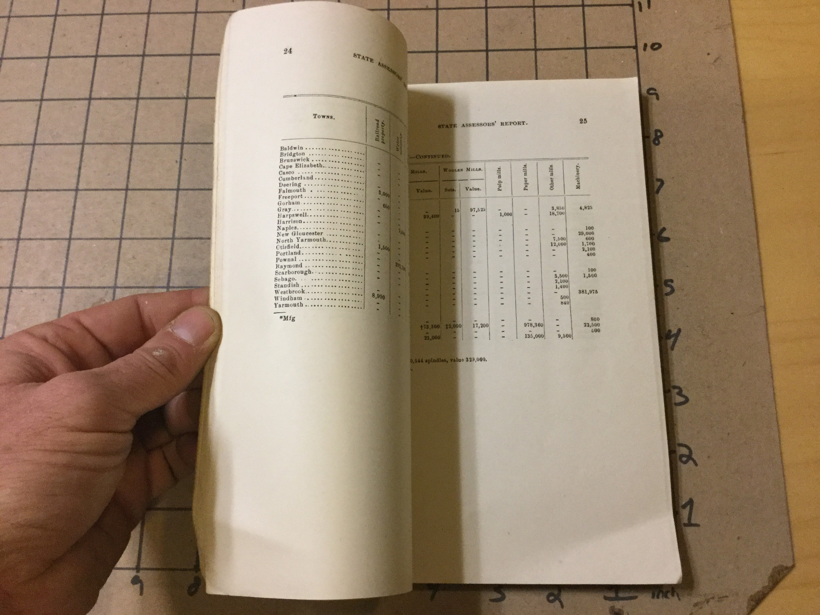 Vintage Original: 1st report 1891 Maine – board of state assessors – 137pgs