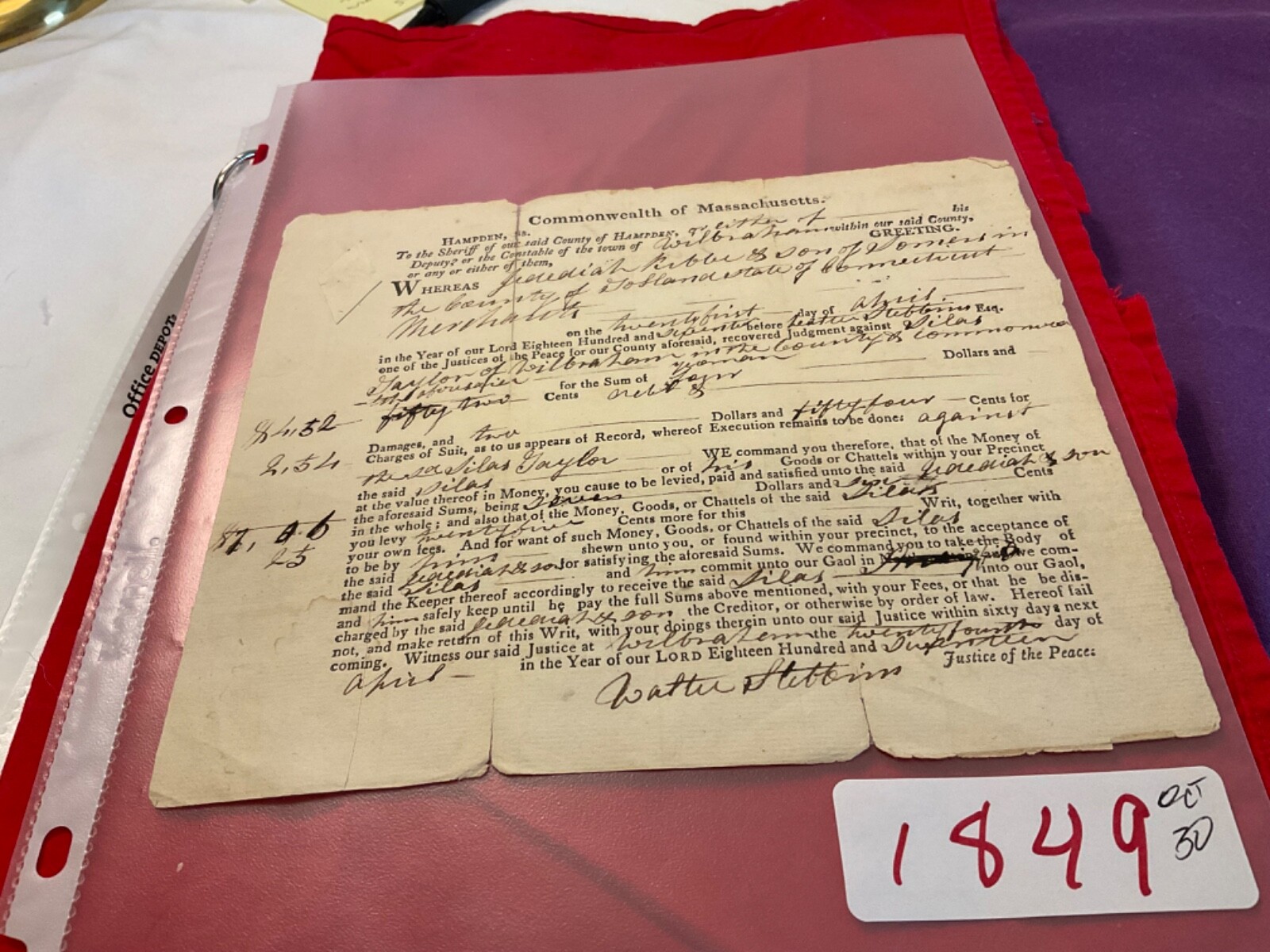 DEBTORS PRISON GOAL COMMITMENT MASSACHUSETTS INTERESTING #1849
