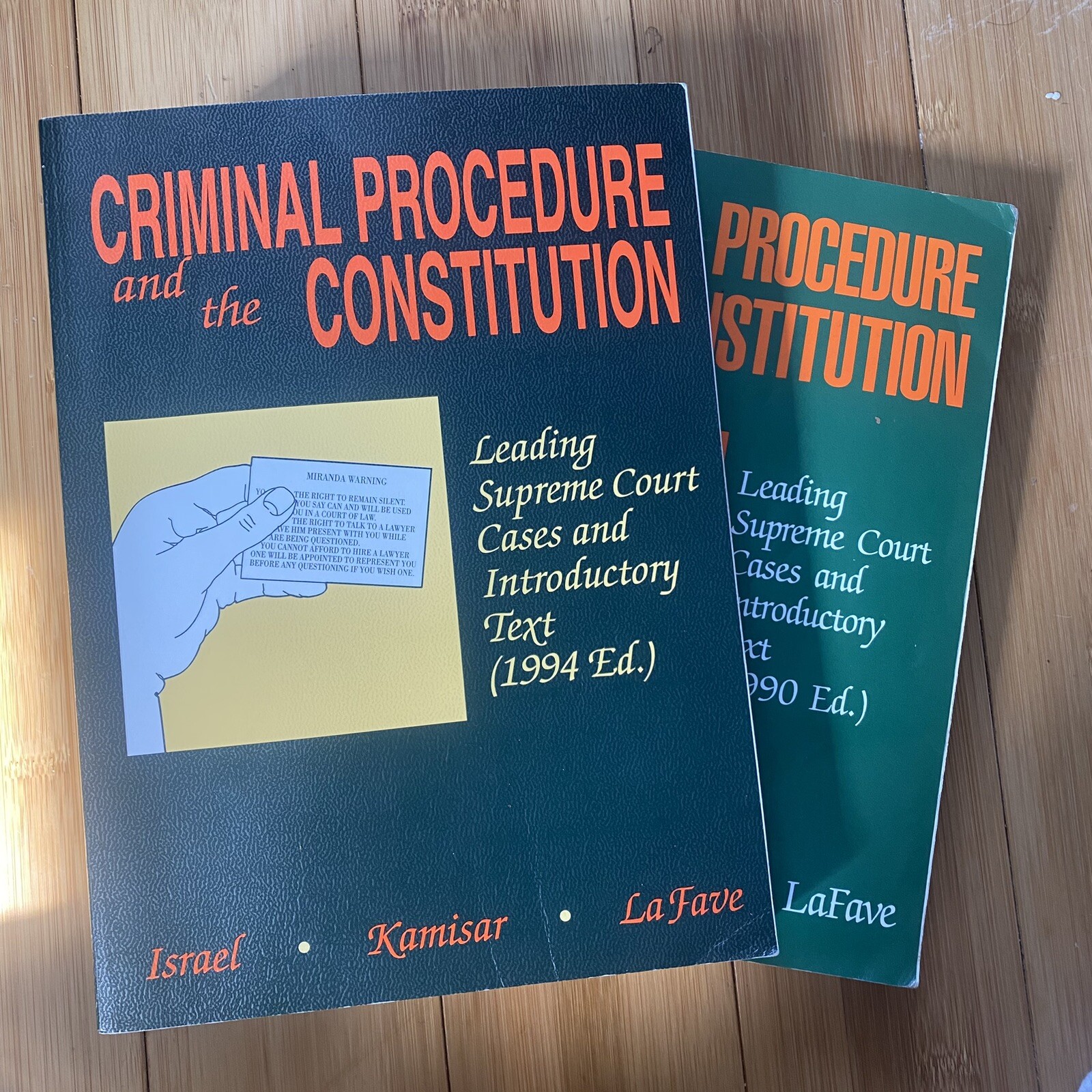 Criminal Procedure and the Constitution Israel Kamisar Lafave 1994 & 1990 Cases