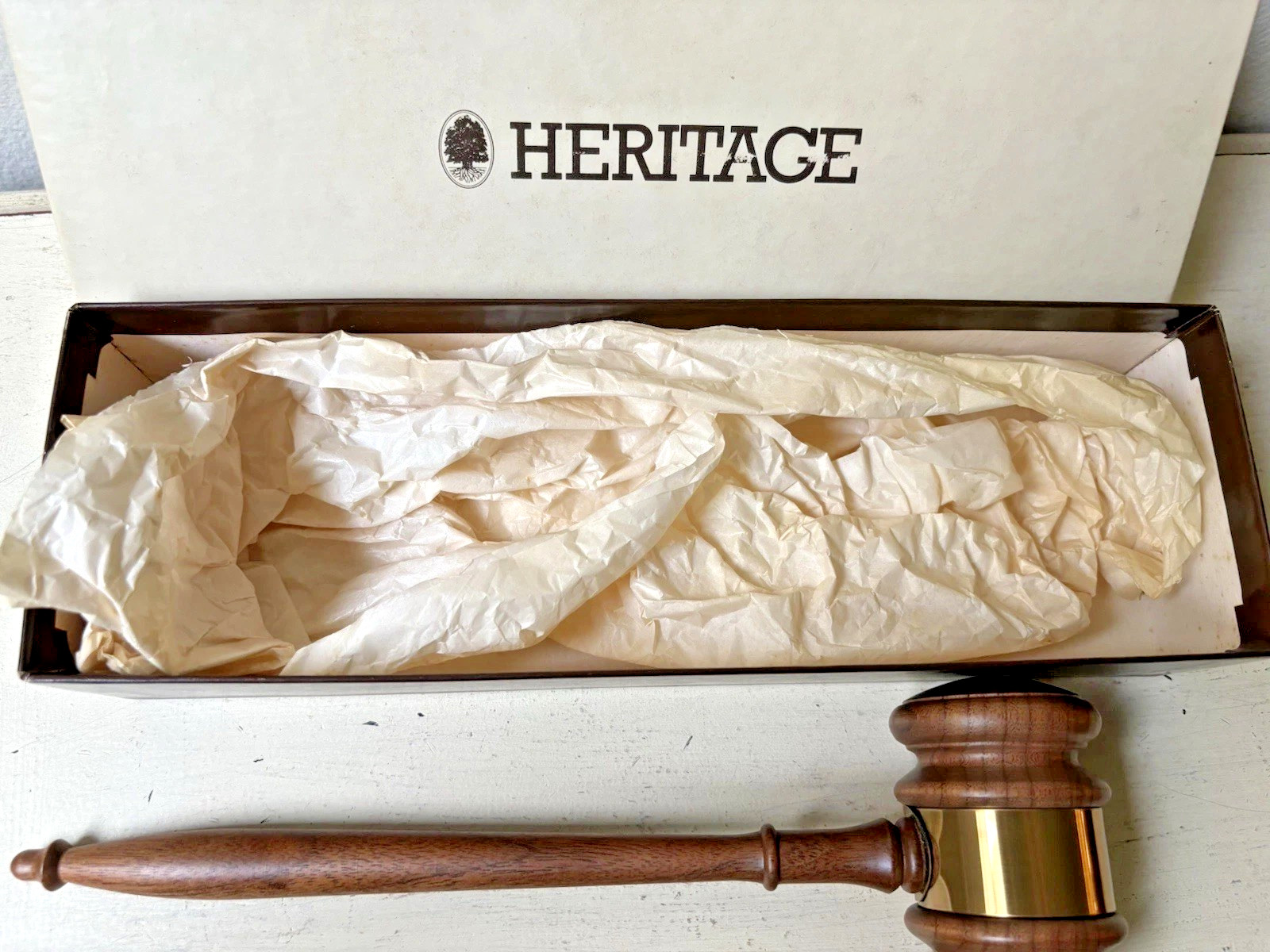 Vintage Heritage Wooden Gavel Judge Auctioneer Mallet 5 Gram New In Box
