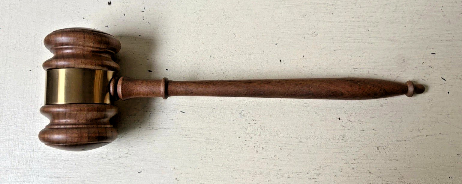 Vintage Heritage Wooden Gavel Judge Auctioneer Mallet 5 Gram New In Box