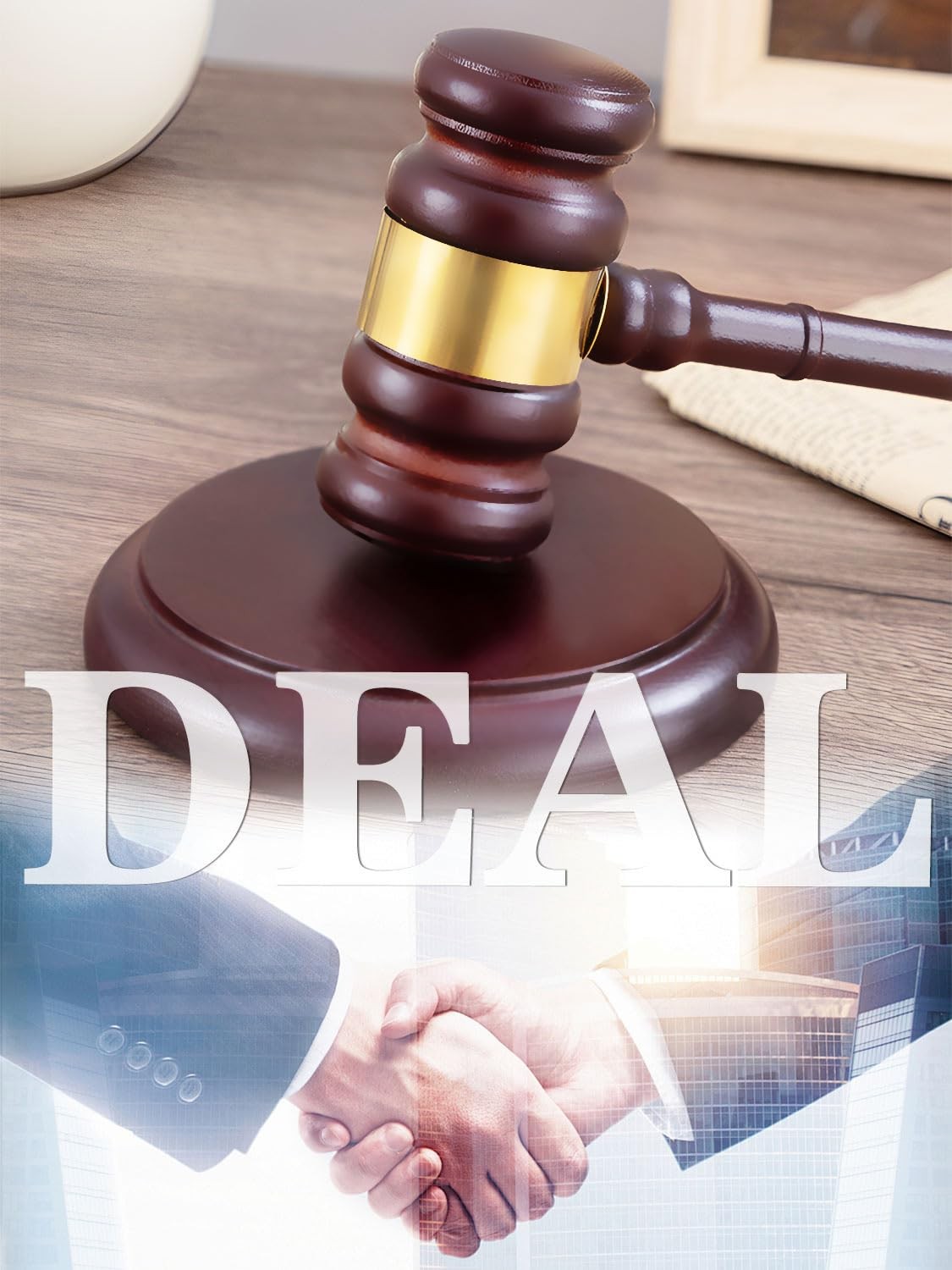 Perfect Desk Accessory, Wooden Gavel and Sound Block Set for Lawyers, Judges,…