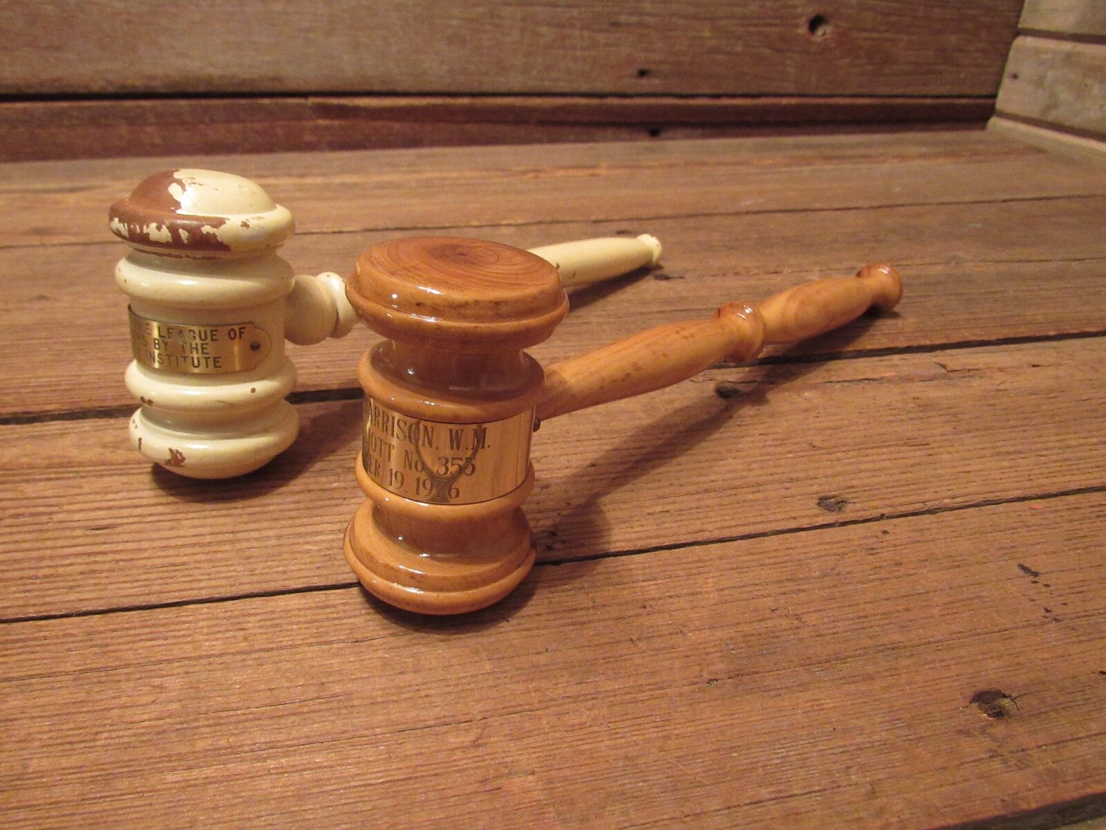 Vintage Wood Gavels Auction Law Judge Lawyer Legal Office Other