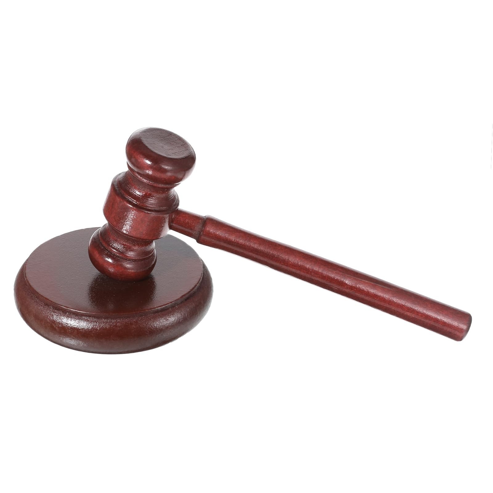 Wooden Gavel and Sound Block Set for Lawyer Judge Auction Sale Meetings