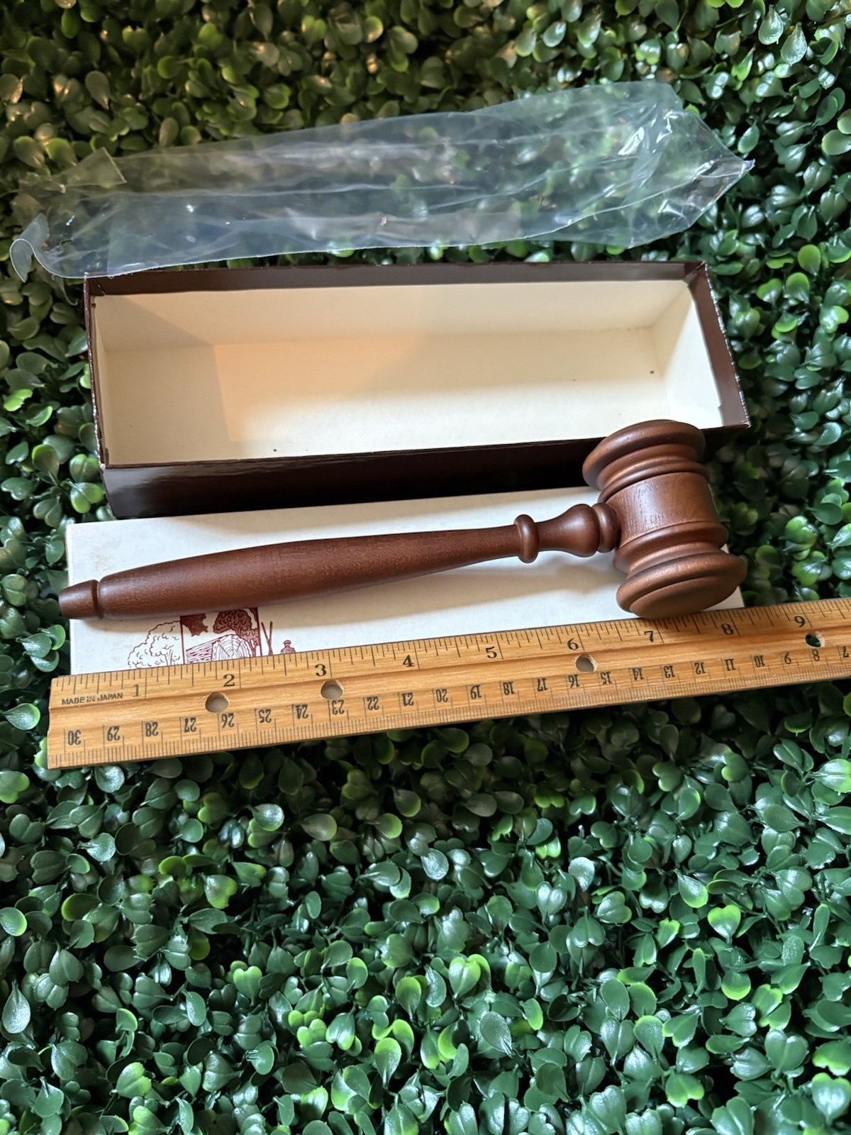 Vintage Wooden Gavel New In Box School Legal Art Home Decor Prop Theater Cosplay