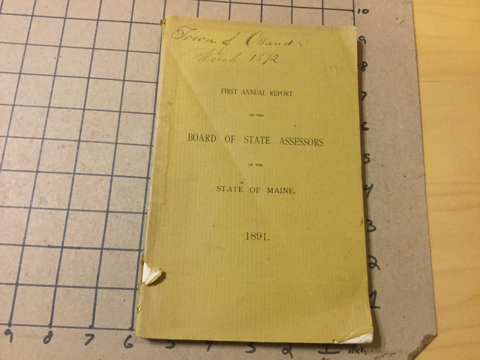 Vintage Original: 1st report 1891 Maine – board of state assessors – 137pgs