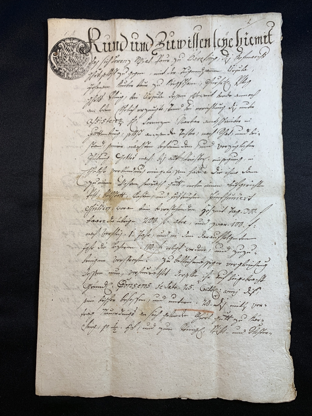 SEALED MARRIAGE CONTRACT 1787 4 pages
