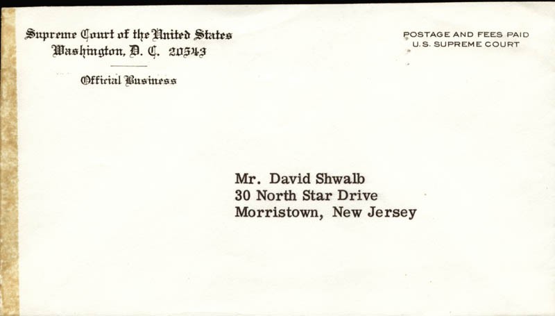 JOHN M. HARLAN JR. – TYPED LETTER SIGNED 01/12/1965