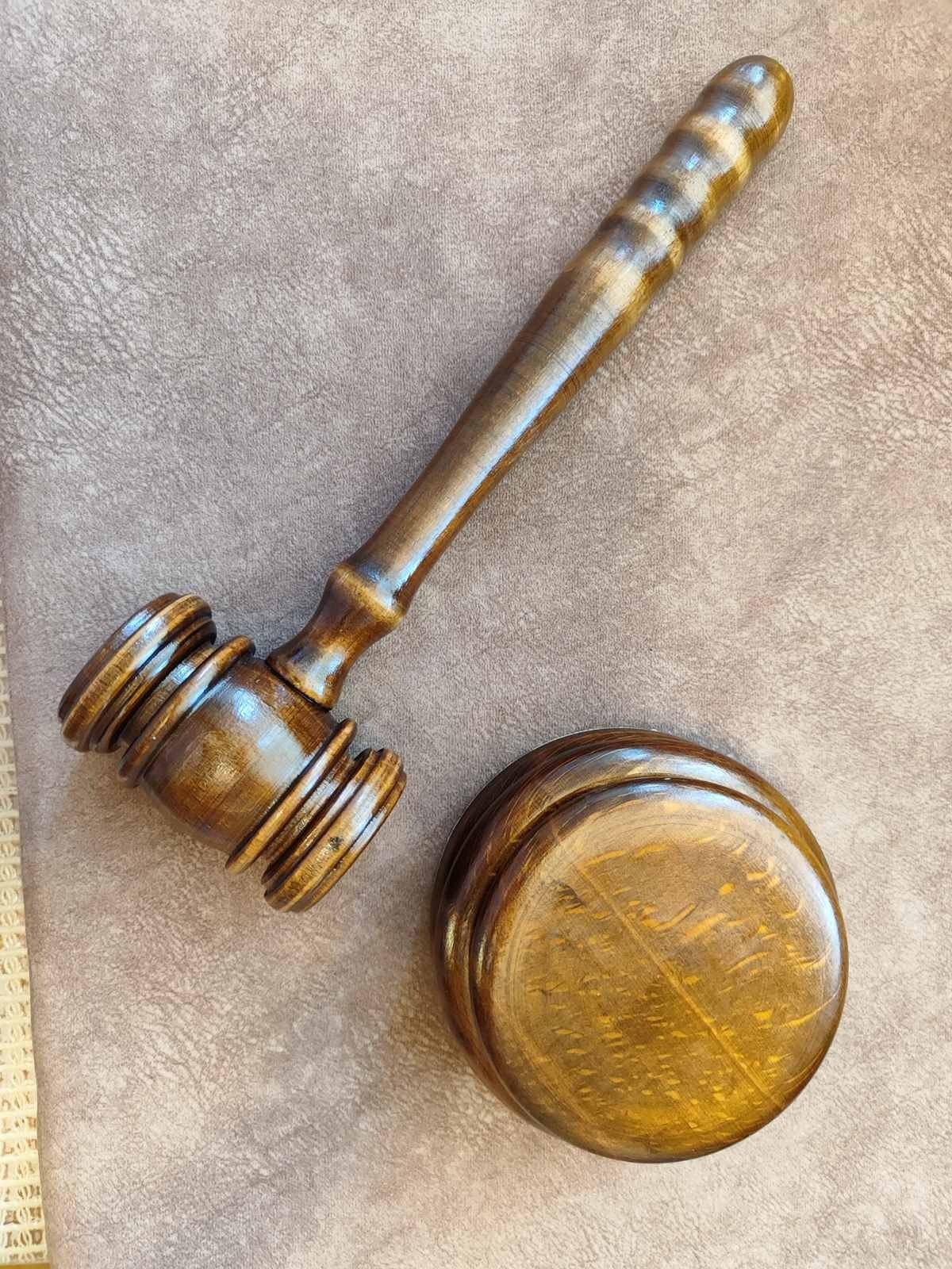 Judge Gavel Wooden Court Hammer – Legal Memorabilia / Lawyer Gift