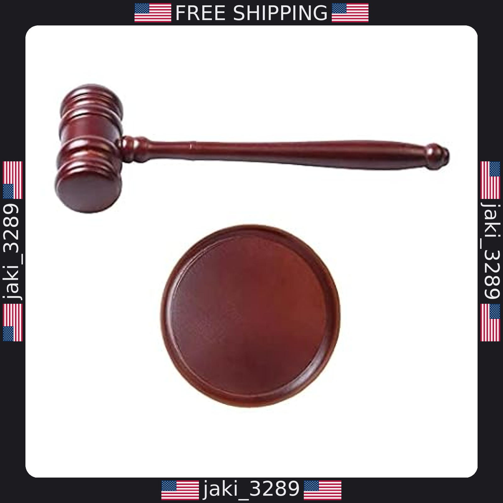 Handmade Wooden Gavel & Block Set for Lawyers, Judges, Auctions & Gifts