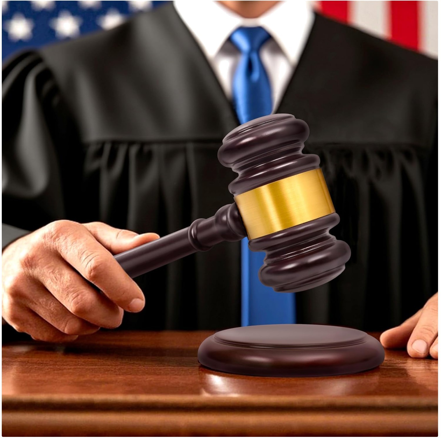 Wooden Gavel Set with Sound Block
