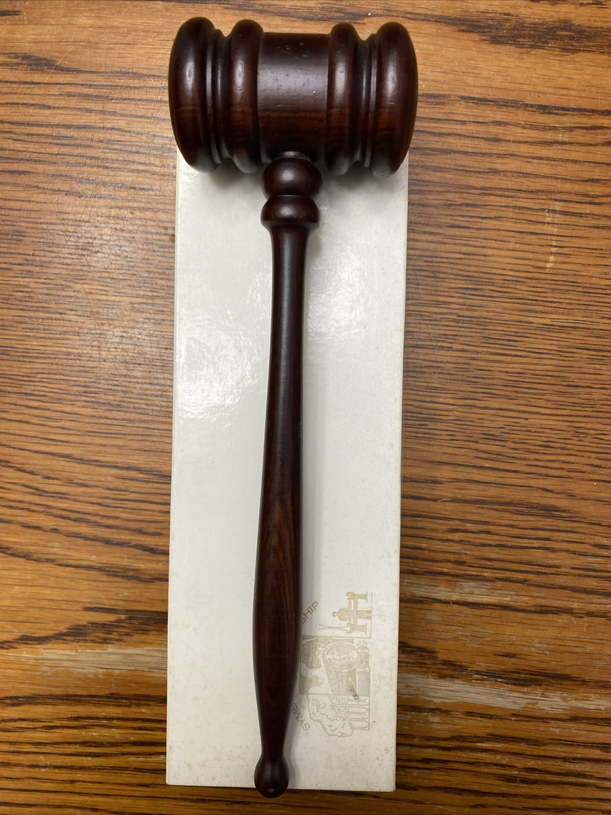 10 1/2” Solid Rosewood Gavel, New in-box