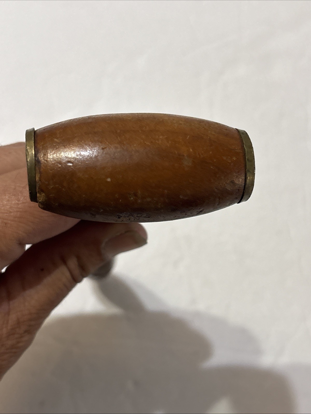 Antique Vintage Auctioneers Wooden Gavel Brass End Tack Hammer