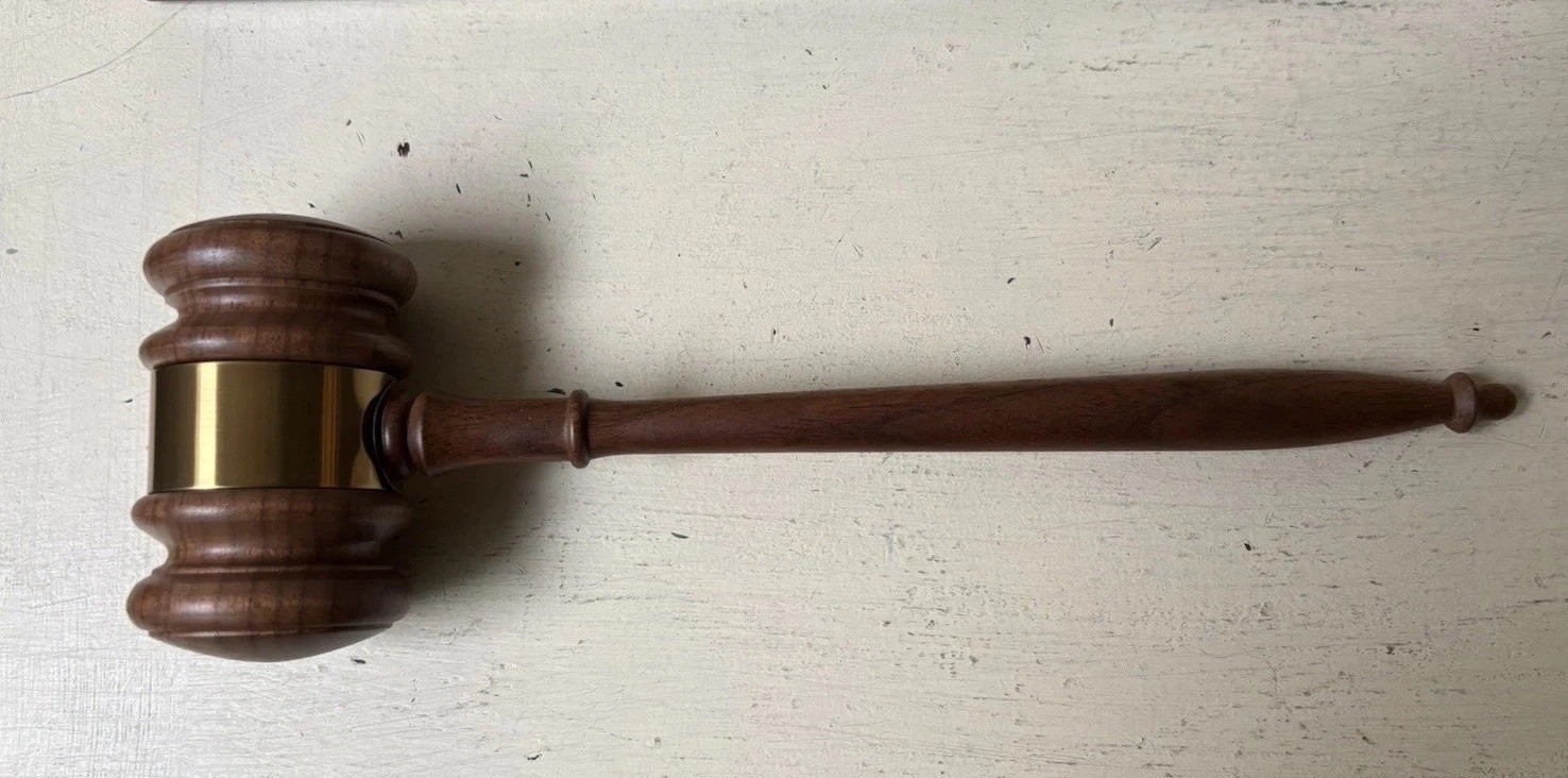 Vintage Heritage Wooden Gavel Judge Auctioneer Mallet 5 Gram New In Box