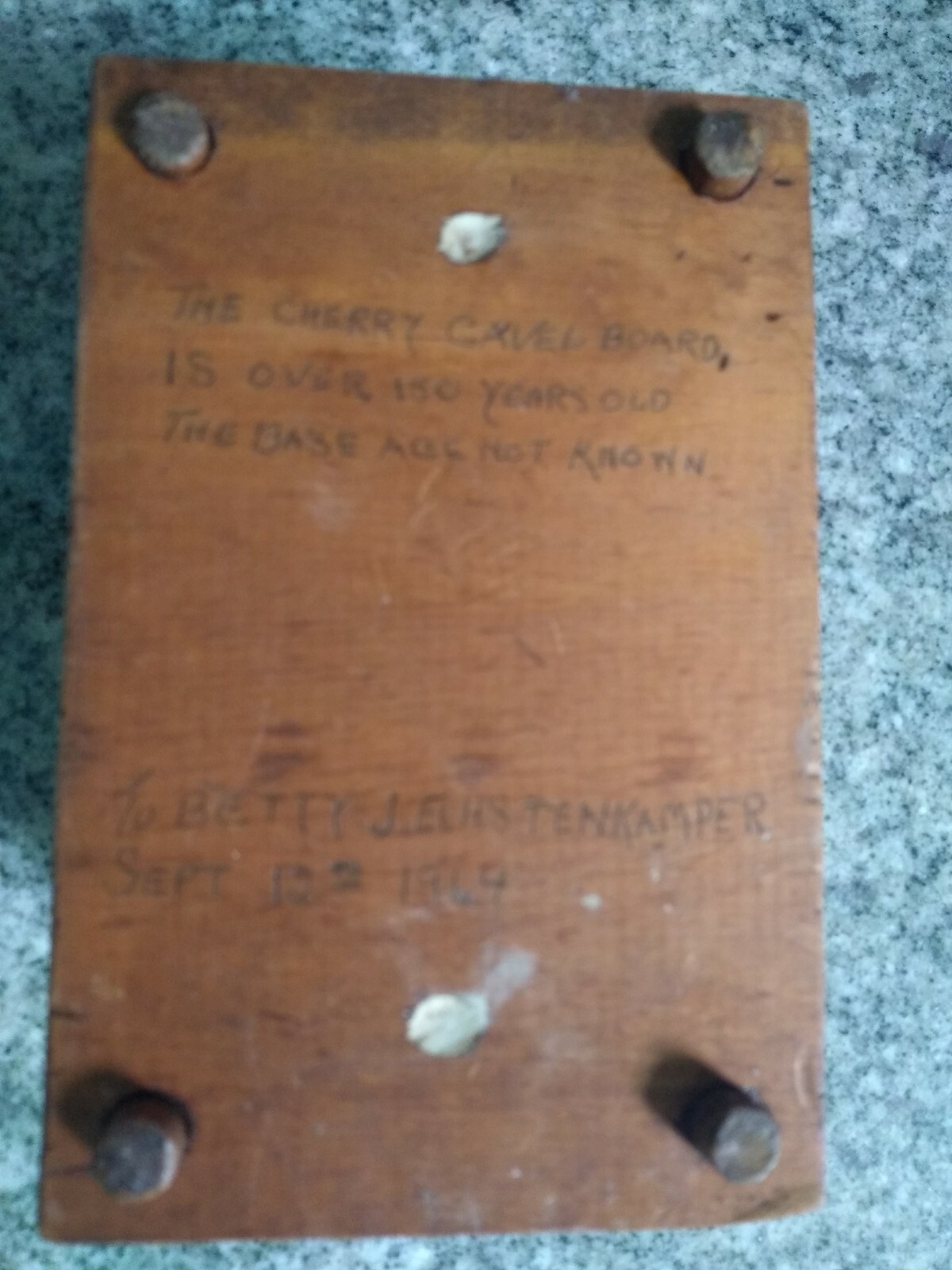 1814 Solid Cherry Gavel Block Board Sound 200+ yrs Judge President Chairman CEO
