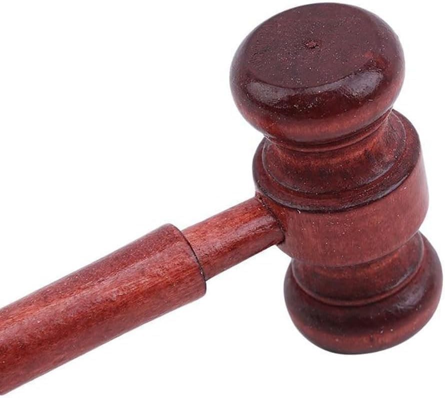 2pcs Brown Wood Judge Gavels,Auction Court Gavels,Wooden Judge Hammers,Wood H…