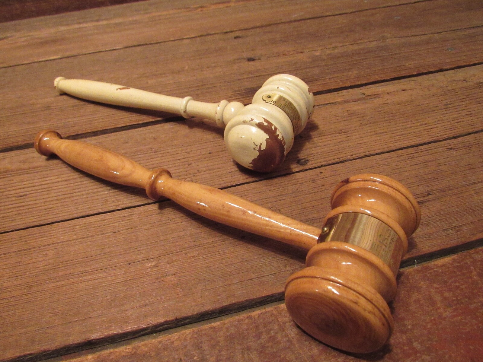 Vintage Wood Gavels Auction Law Judge Lawyer Legal Office Other
